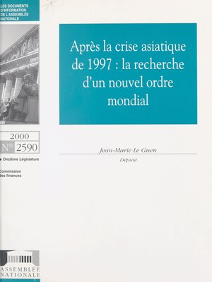 cover image of Après la crise asiatique de 1997